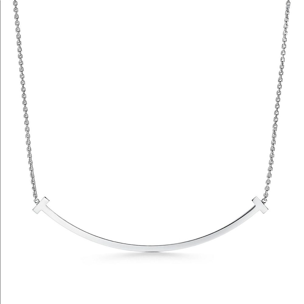 Discontinued Tiffany & Co T Smile Pendant, Large